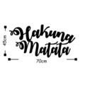 Decoratiune de perete, Hakuna Matata, Metal, 70 x 35 cm, Negru