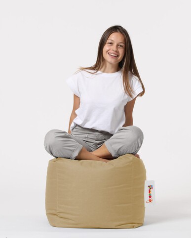 Taburet puf, Square Pouf, Ferndale, 45×45 cm, poliester impermeabil, bej nurca 45x45 imagine model 2022