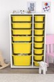 Dulap multifunctional, Estella, Rine 2D4K8U, Alb / Galben / 