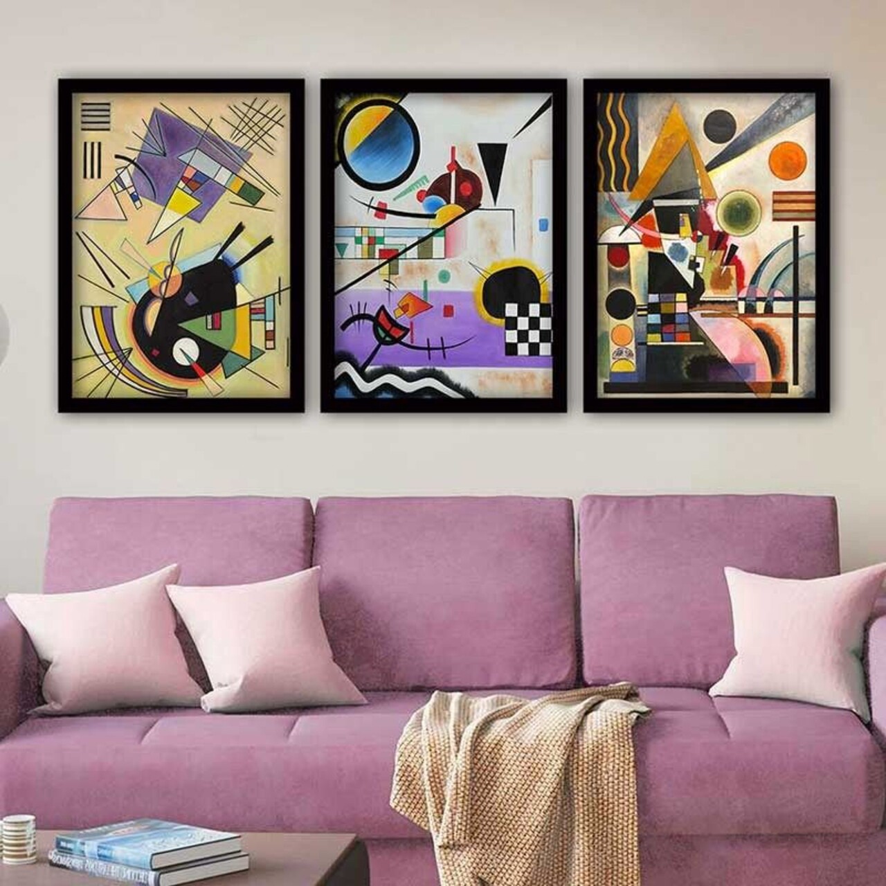 Set 3 tablouri decorative 3SC_UN84644_5575 Polistiren Multicolor