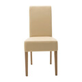 Scaun Ditta, Pakoworld, 45x58x96 cm, piele ecologica/lemn masiv de fag, ecru/sonoma