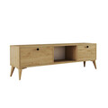 Comoda TV, Mezza, Sıena 1216, 138x42.6x29.5 cm, Stejar