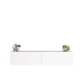 Comoda TV Bedora, 140x31.6x29.6 cm, PAL, alb/natur