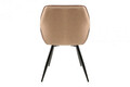 Scaun Cherry, Signal, 57x43x87 cm, piele ecologica/otel, bej/negru