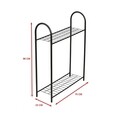Decorative Jardiniere, Puqa Design, Gale, 86x70x23 cm, Metal, Negru