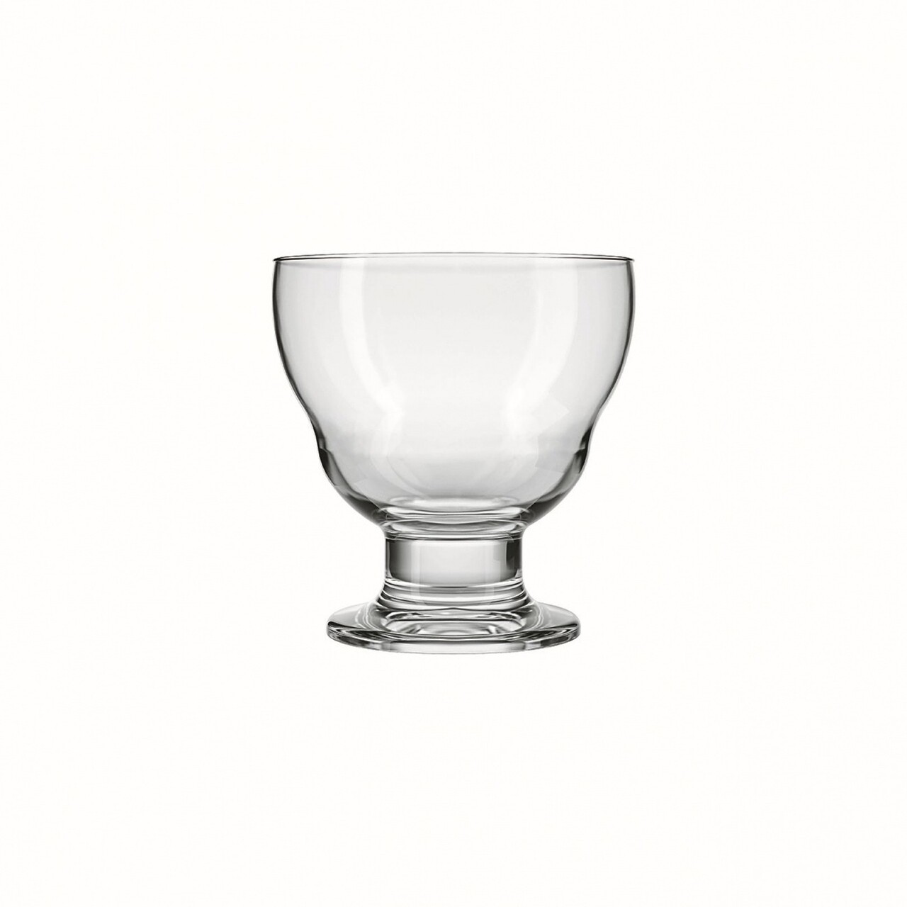 Set 3 Cupe Cu Picior Pentru Desert Nadir Samba, Sticla Rezistenta, 360 Ml