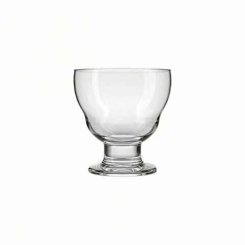 Set 3 cupe cu picior pentru desert Nadir Samba, sticla rezistenta, 360 ml