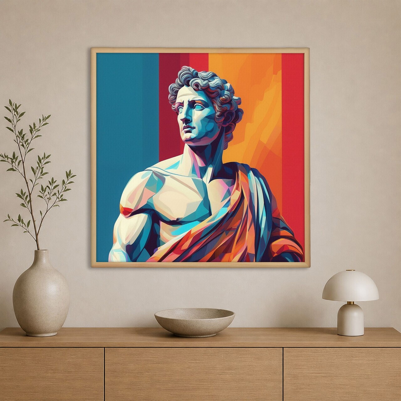 Tablou decorativ Cc-K-Ah-1001 PÂNZĂ Lemn (Grosime: 18 mm Multicolor