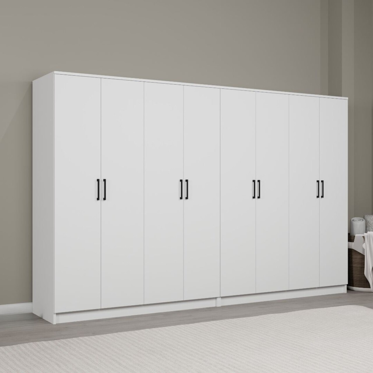 Dulap pentru haine, Miwood, Kardelen 1600-128, Alb - 1 | YEO