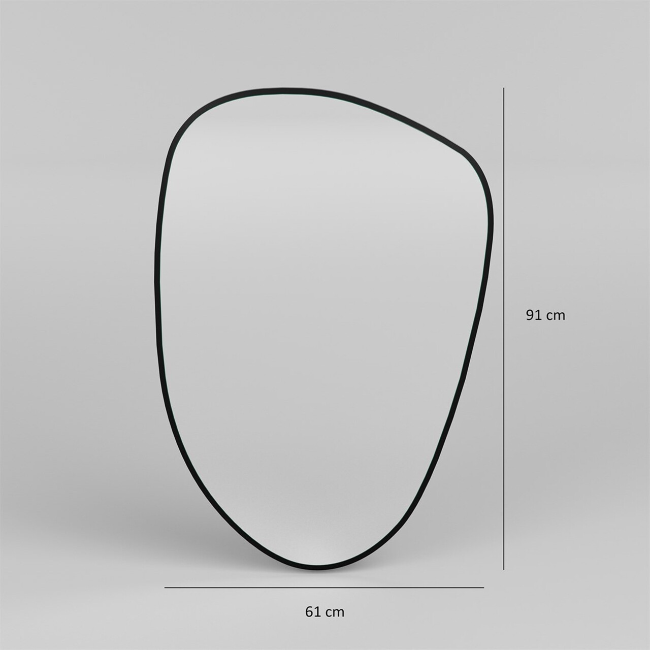 Oglinda decorativa, Neostill, Dream, 91x61 cm, MDF , Negru