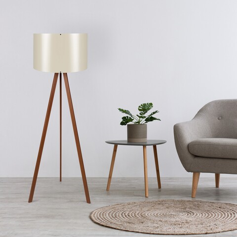 Lampadar, ayd-1673, insignio, 38 x 140 cm, 1 x e27, 60w, ecru/maro