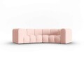 Canapea semirotunda 3 locuri, Lupine, Micadoni Home, BL, 322x135x70 cm, poliester chenille, roz