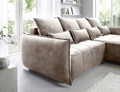 Coltar extensibil dreapta 4 locuri ELTAP, RT-18REL, Campo, 265x196x88 cm, lemn/poliester, bej deschis