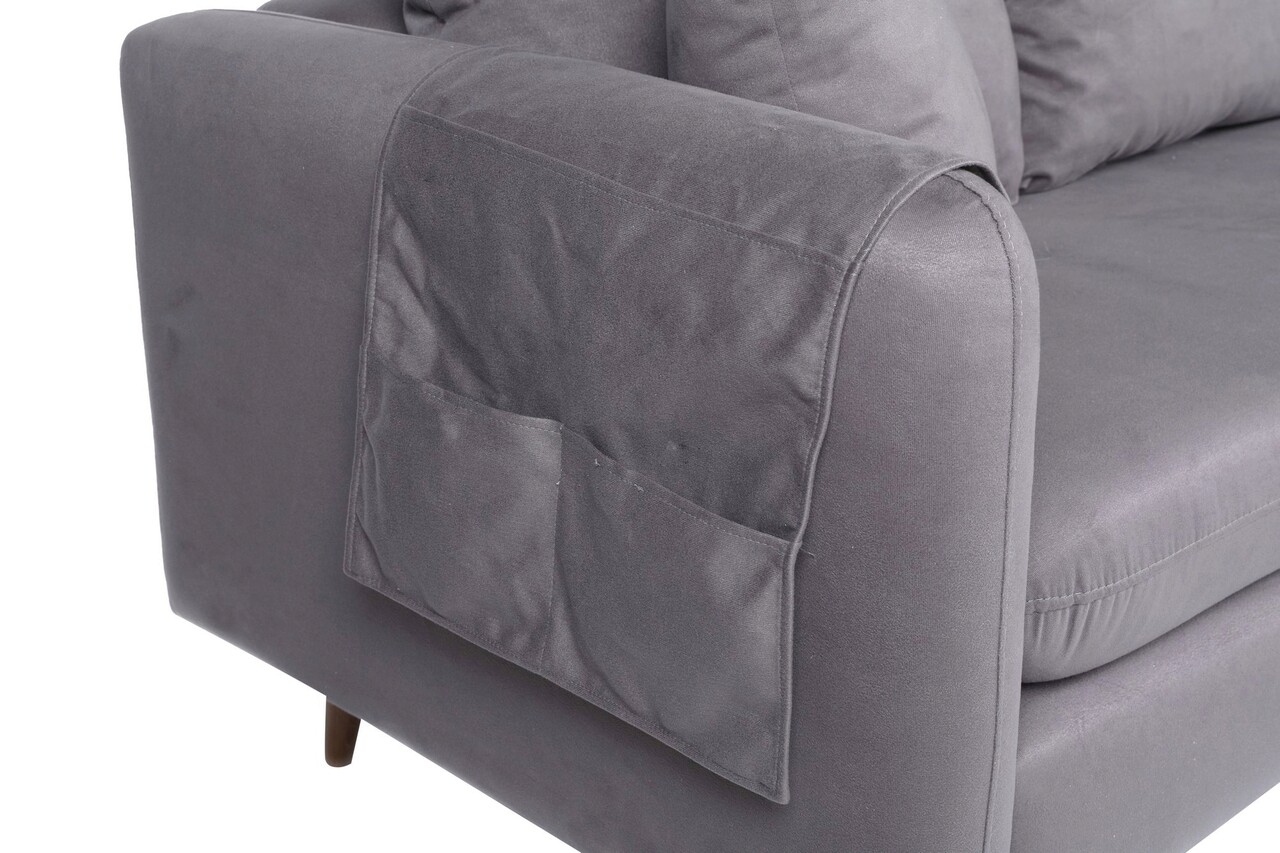 Coltar, Unique Design, 867UNQ1439, Lemn de pin, Gri
