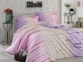 Lenjerie de pat pentru o persoana, 3 piese, 100% bumbac poplin, Hobby, Kırık Lilac, multicolora
