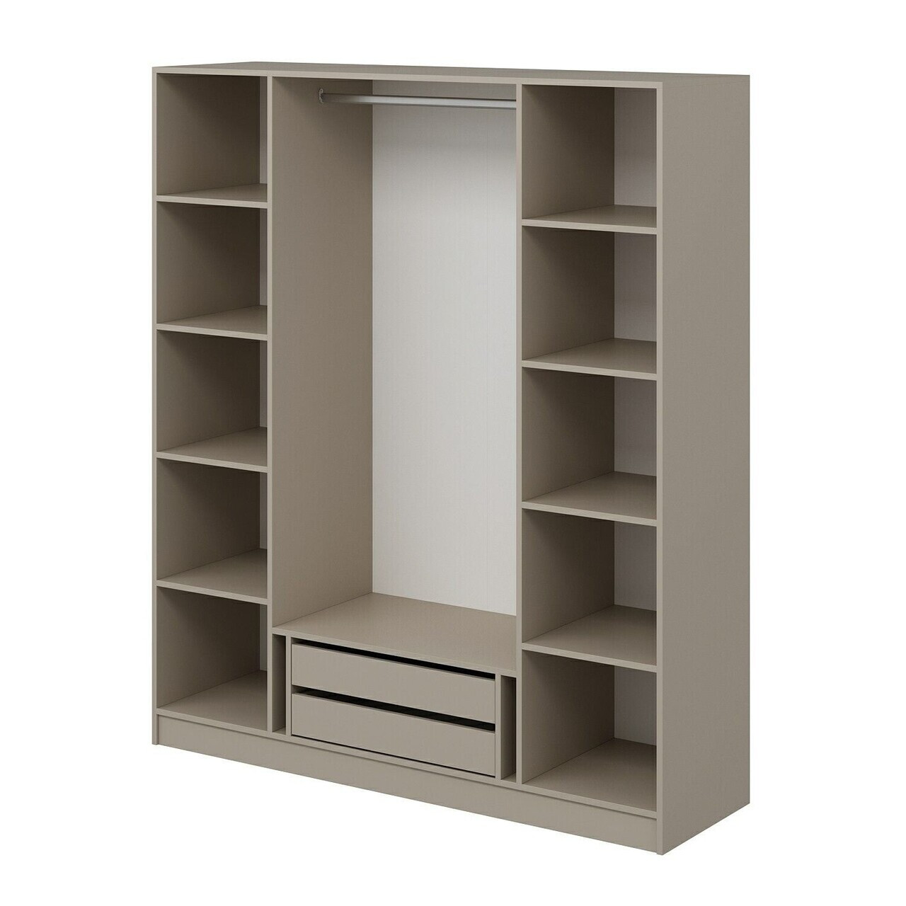 Dulap pentru haine, Hanah Home, Nisa, 180x210x52 cm, Gresie — imaginea 7