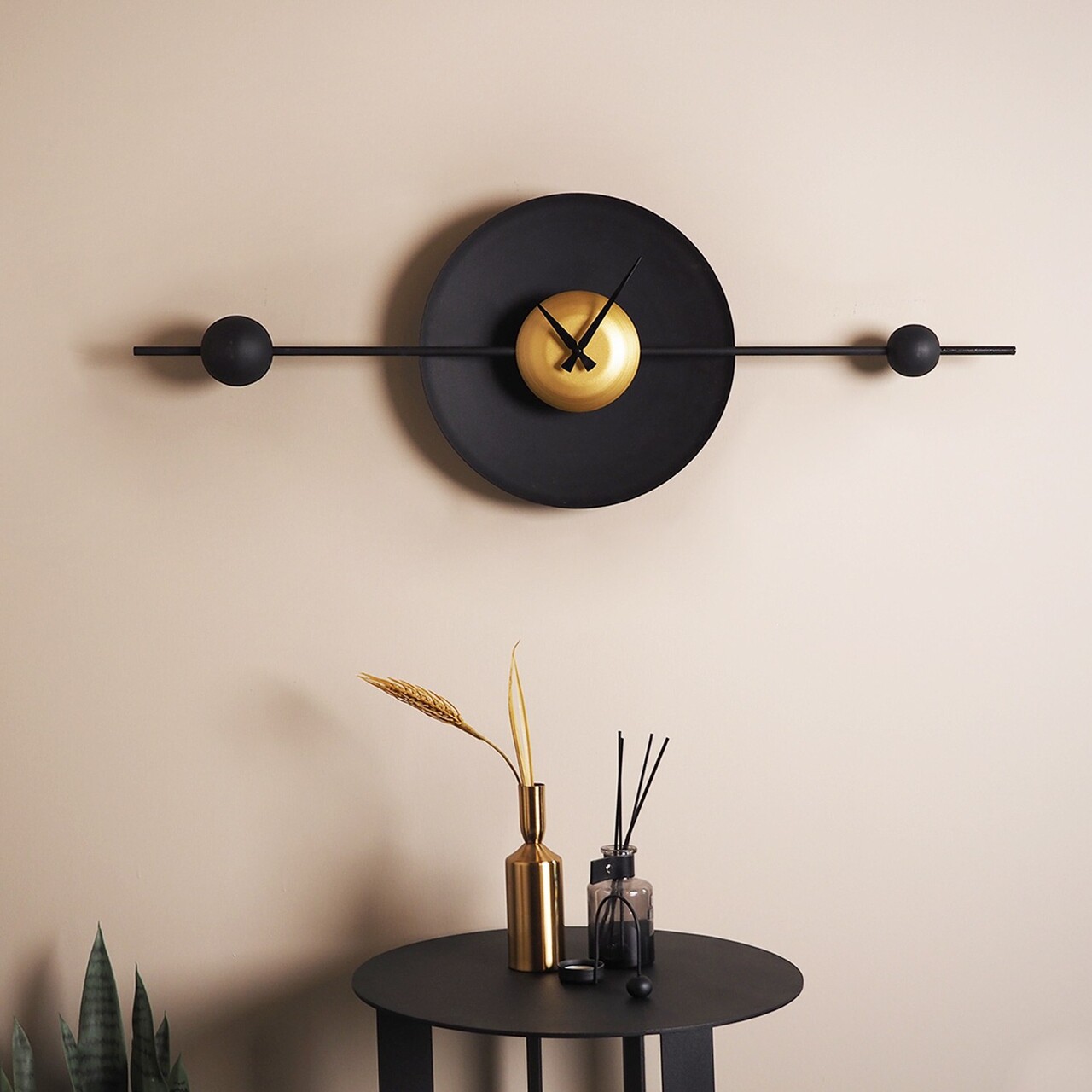 Ceas de perete APS138LSAA Dimensiuni: 36 x 99 cm Aur/Negru