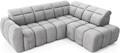Coltar extensibil dreapta 4 locuri ELTAP, RT-04SO, Falconn, 258x208x107 cm, lemn/poliester, gri