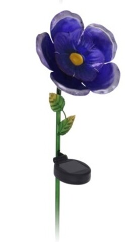 Lampa de gradina Flower, 15.5x11x81 cm, metal, mov