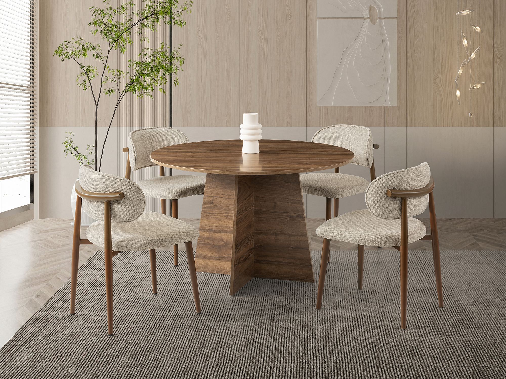 Masa, Hanah Home, Loop, 140x75x80 cm, PAL, Maro