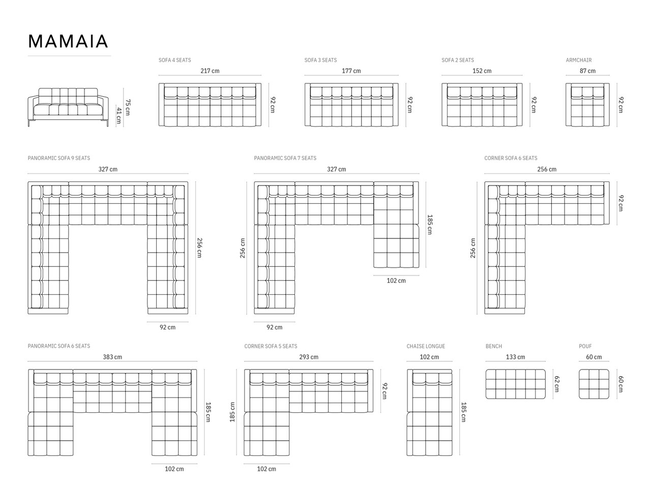 Canapea 3 locuri, Mamaia, Micadoni Home, GL, 177x92x75 cm, catifea, albastru regal