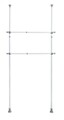 Set 2 bare extensibile pentru suport haine, Wenko Herkules Twin, 75-120 cm, otel/plastic