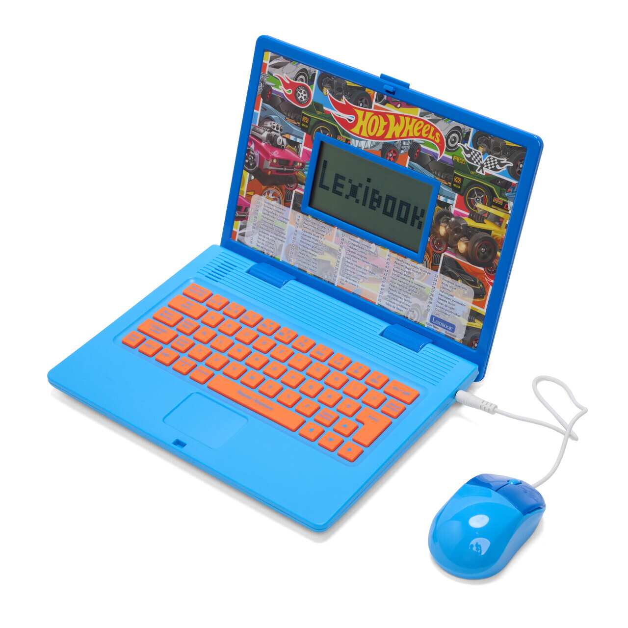 Laptop educational bilingv Ro/En pentru copii Hot Wheels, LEXIBOOK, 5.1x9.7 cm, albastru - imagine 2