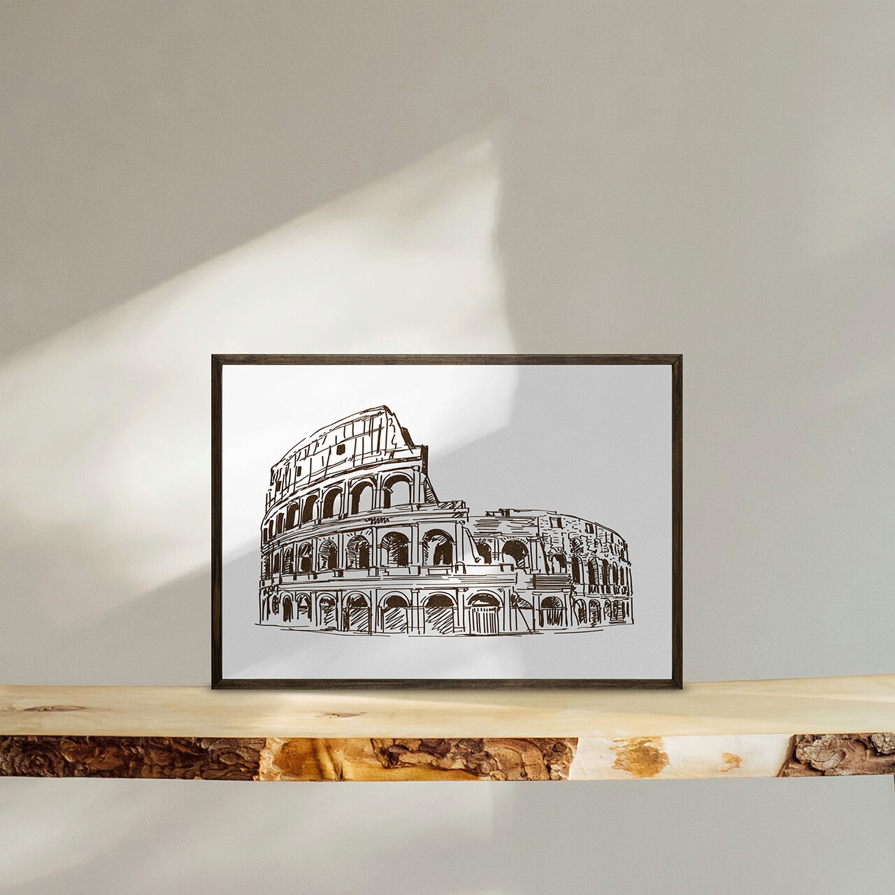 Tablou decorativ TD118 Lemn Desenat manual Natural