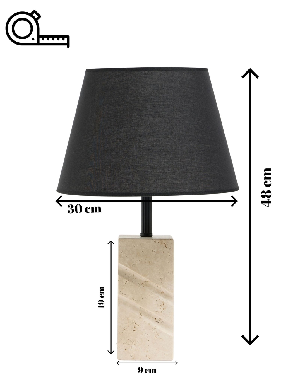 Lampa de masa, Opviq, 377KLT1110, Negru - view 8