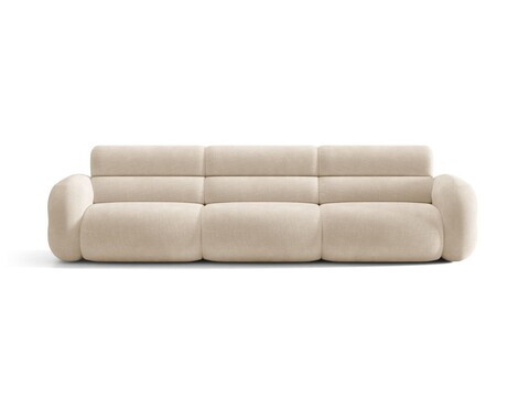 Canapea 4 locuri, Neo, Micadoni Home, 305x100x83 cm, tesatura Chenille, bej deschis