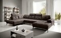 Coltar stanga 6 locuri ELTAP, LT-22NU, Bretan, 350x205x107 cm, lemn/poliester, maro inchis