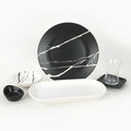 Set de mic dejun, Keramika, 275KRM1656, Ceramica, Alb/Negru