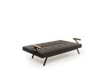Canapea extensibila cu 3 locuri, Futon, 859FTN2906, Metal , Gri inchis