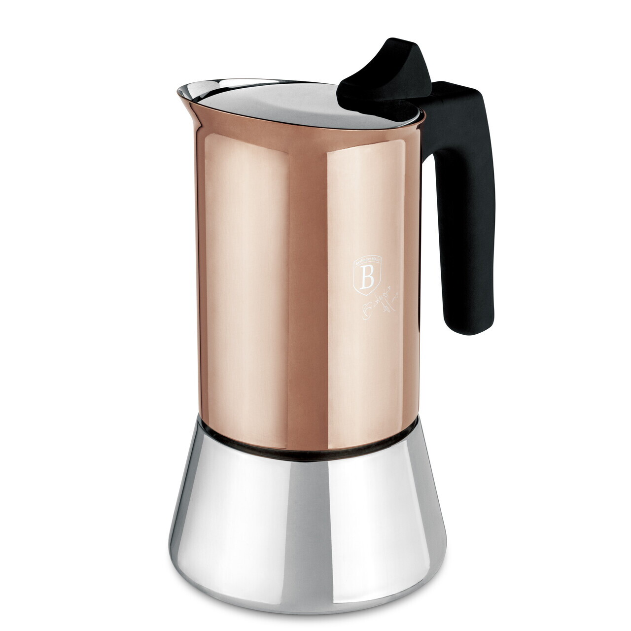 Aparat de cafea Berlinger Haus, Rose Gold, 9 cesti, 450 ml, inox 18/10, roz - imagine 7