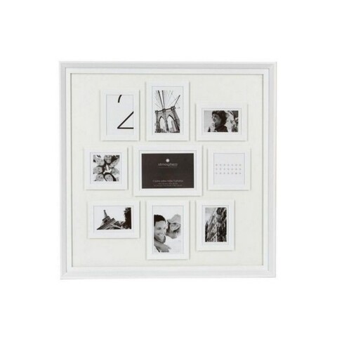 Rama foto 9 poze, Atmosphera, 102304A, 62.5 x 2.4 x 62.5 cm, plastic, alb