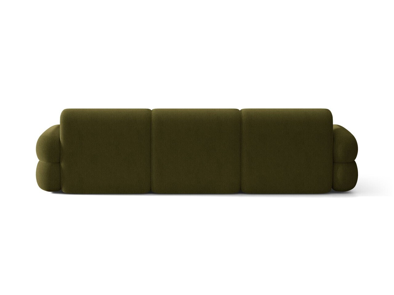 Coltar stanga 4 locuri, Neo, Micadoni Home, 305x165x83 cm, tesatura Boucle, verde oliv inchis — imaginea 4