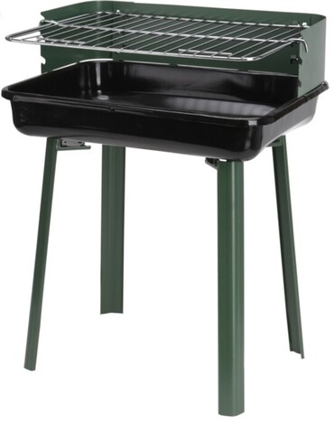 Gratar BBQ Click, 36x31x45 cm, metal, negru/verde