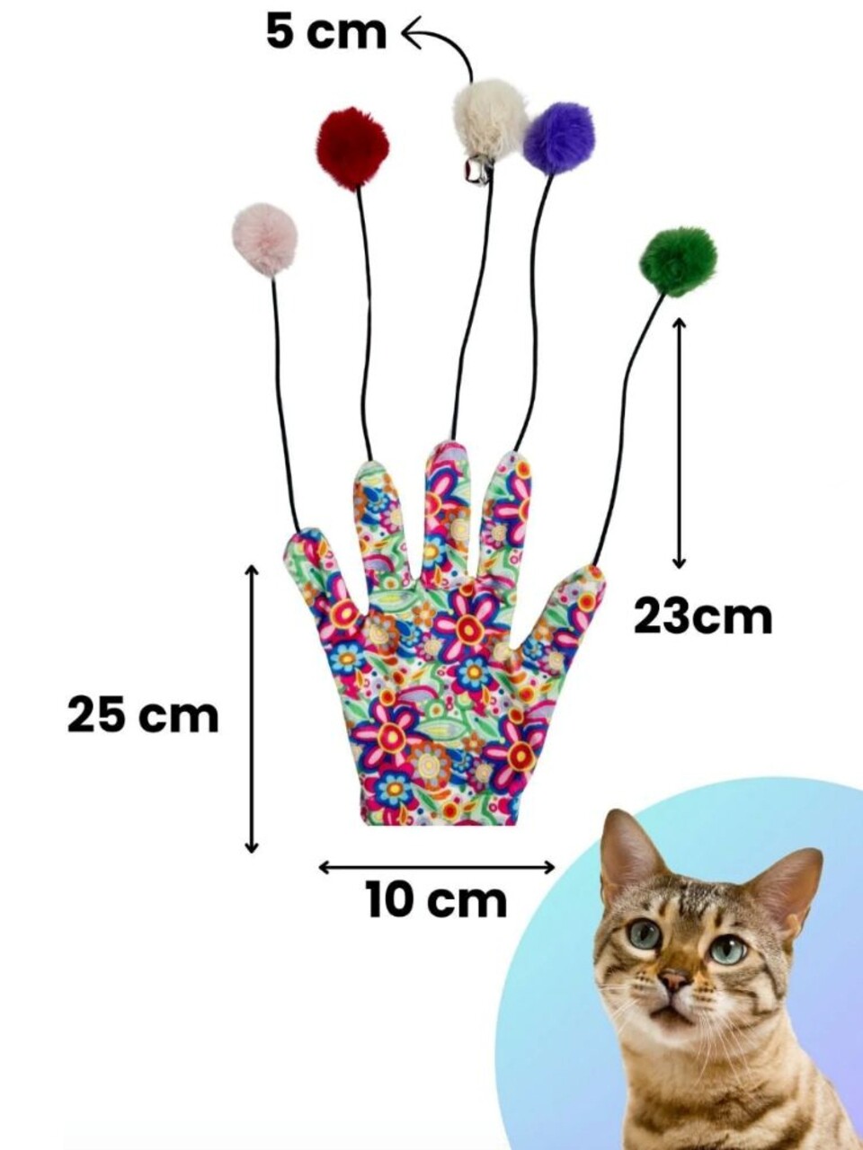 Jucărie pentru pisici, Paws &amp; Whiskers, Miyav 1015, ȚESĂTURĂ 100% BUMBAC, Multicolor - imagine 3