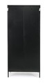 Dulap cu 2 usi Cambridge, Bizzotto, 2 rafturi reglabile, 80 x 50 x 185 cm, otel, negru