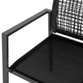 Scaun suprapozabil, Mauro, L.56 l.62 H.92, aluminiu/fibre sintetice/textilina, gri/negru