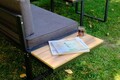 Set mobilier de gradina, Valovi, Mers Corner, Metal, Negru / Lemn / Gri