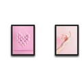 Set 2 tablouri decorative, Pink Balloon Set, PAL, Hartie, Multicolor