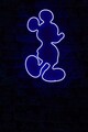 Decoratiune luminoasa LED, Mickey Mouse, Benzi flexibile de neon, DC 12 V, Albastru