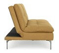 Canapea extensibila cu 3 locuri Leon, Bizzotto, 190 x 94 x 85 cm, lemn de eucalipt/otel/poliester, galben