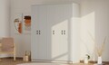 Dulap pentru haine, Rabi, Rb-185-04, 175x184x52 cm, Alb mat