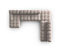 Coltar panoramic modular dreapta 7 locuri, Bellis-51, Micadoni Home, 376x282x70 cm, catifea, cappuccino