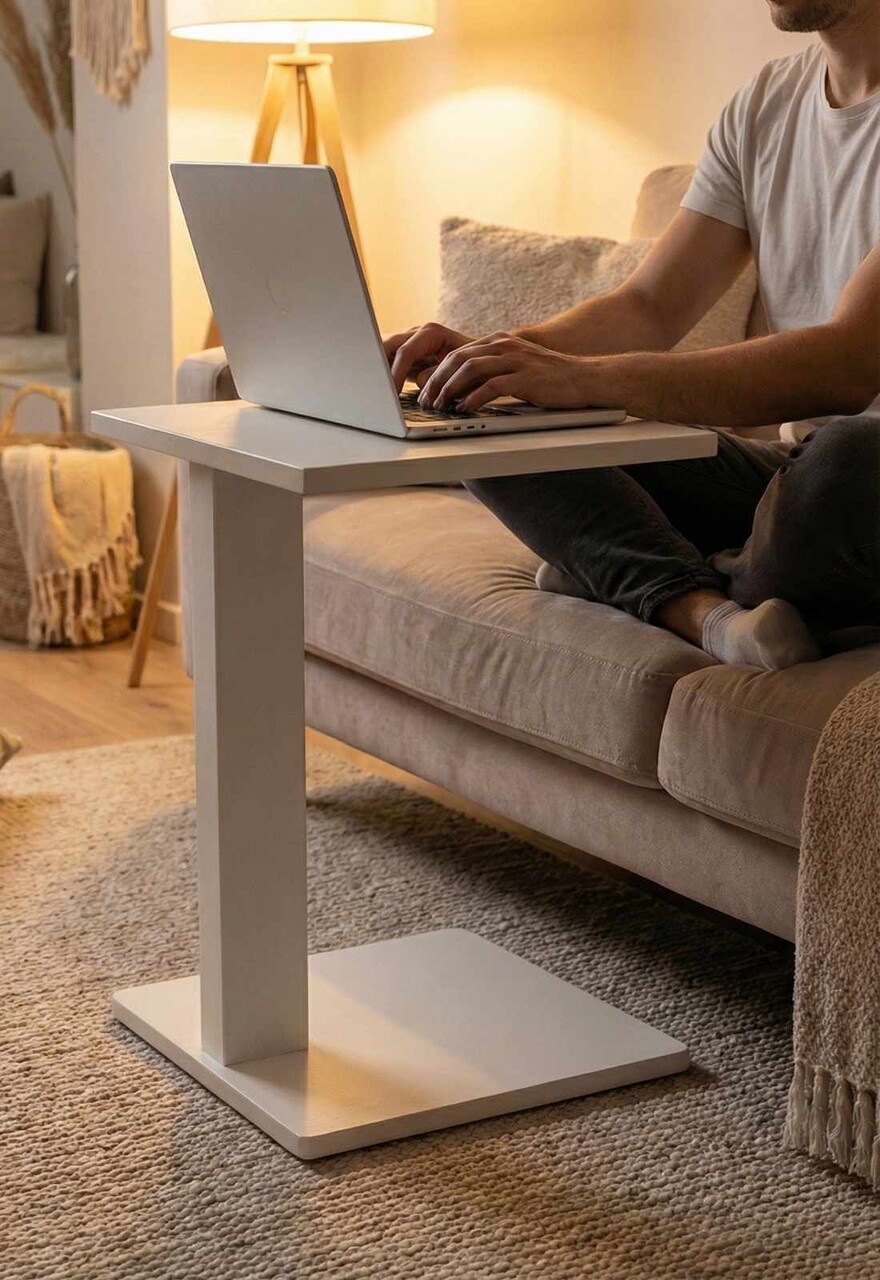 Masuta, Hanah Home, Artmtkcsdtble, 35x56x35 cm, Alb - imagine 2