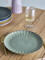Farfurie intinsa, Bloomingville, Latina, 27x2 cm, ceramica, verde deschis