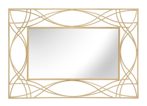 Oglinda decorativa exy, mauro ferretti, 72x102.5 cm, fier, auriu