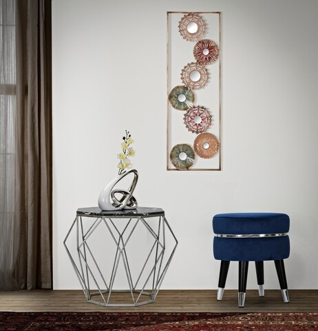 Decoratiune de perete Gliss B, Mauro Ferretti, 31×2.5×90 cm, fier, auriu/rosu Mauro Ferretti